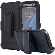 [아마존베스트]Galaxy S7 Case, AICase [Heavy Duty] [Full Body] Tough 4 in 1 Rugged Shockproof Cover with Belt Clip Armor Protective Cover for Samsung Galaxy S7 (2016) (Black)