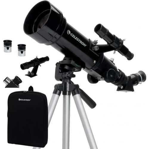 셀레스트론 Celestron - 70mm Travel Scope - Portable Refractor Telescope - Fully-Coated Glass Optics - Ideal Telescope for Beginners - BONUS Astronomy Software Package
