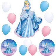 Cinderella Disney Princess Happy Birthday Party Supplies Balloons Decor Set by Anagram
