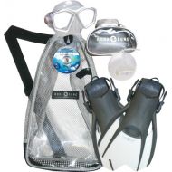 Cressi Aqua Lung Sport Nautilus Travel Mask Fin Snorkel Set,