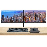 HP EliteDisplay E24 G4 24in 1920 x 1080 FHD IPS LED-Backlit 2-Pack Monitor Bundle with Blue Light Filter, HDMI, VGA, DisplayPort, MK270 Wireless Keyboard and Mouse, Gel Mouse Pad,
