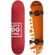 JH Four-Wheeled Skateboard 31 Inches (80cm) 6-12 Years Old and Above Teenagers/Adult Beginners Brush Street Style (Orange) Double Tilt Skateboard