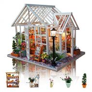 GuDoQi DIY Miniature Dollhouse Kit, Mini Dollhouse with Furnitures and Music, Tiny House Kit, DIY Miniature Kits to Build for Mothers Day Birthday, Beautiful Flower Shop