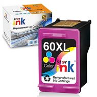 St@r Ink Remanufactured Ink Cartridge Replacement for HP 60XL 60 XL for Photosmart C4680 C4780 C4795 C4700 C4600 D110a Deskjet F4280 F4480 F4580 F4440 F4240 F4435 F4400 Printer(Tri