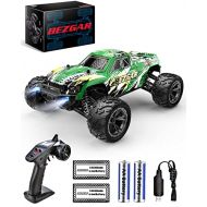 BEZGAR HM166 Hobby Grade 1:16 Scale Fast Remote Control Cars, 4x4 Offroad Waterproof High Speed 40 Km/h All Terrains Rc Trucks Crawler with 2 Rechargeable Batteries for Boys Kids a