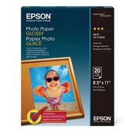 Epson Glossy Photo Paper, 8.5 x 11 Inches, 20 Sheets per Pack (S041141)