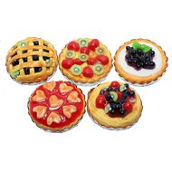 ThaiHonest Mixed 5 Assorted Lovely Pies Dollhouse Miniature Food,Tiny Food