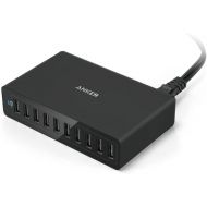 Anker 60W 10-Port USB Wall Charger, PowerPort 10 for iPhone Xs/XS Max/XR/X/8/7/6s/Plus, iPad Pro/Air 2/Mini, Galaxy S9/S8/S7/Plus/Edge, Note 8/7, LG, Nexus, HTC and More