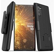 Encased Galaxy Note 10 Belt Clip Case (2019 DuraClip) Ultra Slim Cover with Holster for Samsung Note 10 Phone - Black