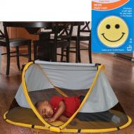 KidCo PeaPod Portable Travel Bed - Sunshine with Happy Face Night Light