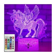 [아마존베스트]easuntec Unicorn Gifts Night Lights for Kids with Remote & Smart Touch 7 Colors + 16 Colors Changing Dimmable Unicorn Toys 1 2 3 4 5 6 7 8 Year Old Girl Gifts (Unicorn 16WT)