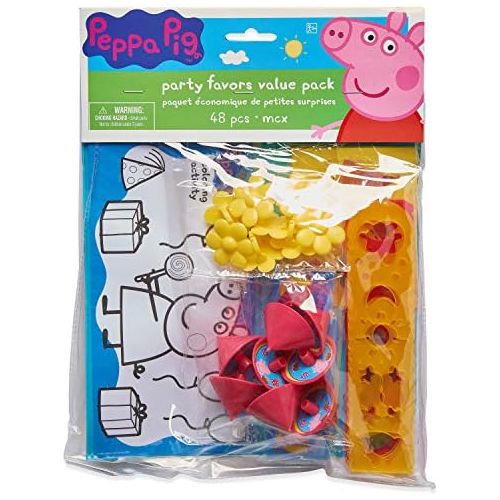  [아마존베스트]American Greetings Mini Peppa Pig Toys Assortment, Gift Basket Stuffers or Party Favors (48-Count)