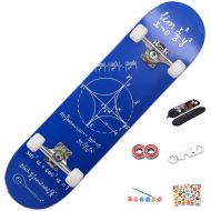 F&FSH Skateboard, Give Away Gift Pack 31 Inch Complete Skateboard Grade A Maple Beginner Skateboard for Teen Adults