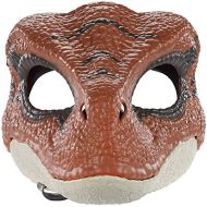 JURASSIC WORLD 벨로시랩터 마스크 4세 이상 공룡 마스크 사실적인 질감과 색상, 눈과 코 구멍, 안전한 스트랩