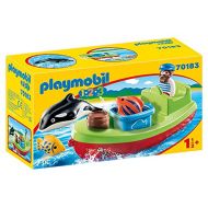 PLAYMOBIL 70183 1.2.3 Fisherman with Boat for Children 18 Months+