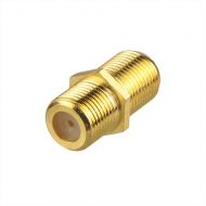 VCE Coaxial Cable Connector, RG6 Coax Cable Extender F-Type Gold Plated Adapter Female to Female for TV Cables