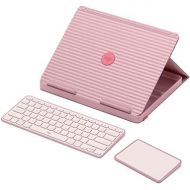 Logitech Casa Pop Up Desk Work From Home Kit with Laptop Stand, Wireless Keyboard & Touchpad, Bluetooth, USB C Charging, for Laptop/MacBook (10” to 17”) - Windows, macOS, ChromeOS - Bohemian Blush