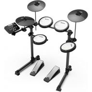 [아마존베스트]HXW SD61-5 Mesh Kit Electric Drum Set 8-Piece Electronic Drums, Dual-zone Snare and Cymbal With Choke, Drum Sticks Included