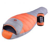 LightInTheBox Shamocamel Winter Sleeping Bag Single Person,Ultralight Duck Down Padded Mummy Sleeping Bag 14F-23F Comfort for Camping, Hiking, Backpacking