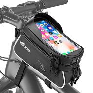 WOTOW Bicycle Phone Mount Bag, Waterproof Bike Front Touch Screen Cell Phone Holder Top Tube Frame Handlebar Cycling Accessories Bag Sensitive Reflective Fits for iPhone 13 Xs Max