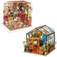 Rolife DIY Dollhouse Miniatures Craft Kits for Adults Kathys Green House&Sams Study