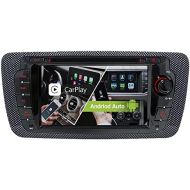 Junhua Android 10.0 Dual Tuner Car Radio Android Car + Carplay 2G + 32GB Quad Core Rohm DSP Bluetooth 5.0 with Navigation 7 Inch DVD GPS WiFi WLAN OBD2 AUX for Seat Ibiza 2009 2013