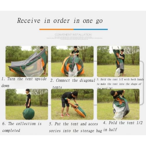  CYM Camping Tent, Outdoor Camping Folding Fully Automatic Tent 3-4 Person Beach Simple Quick Open, Easy to Install, Suitable for Camping Backpack Hiking Outdoor 78.7 * 78.7 * 53.1 Inch