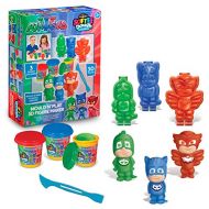 [아마존베스트]Cra-Z-Art PJ Masks Softee Dough 3D Maker Action Figure Mold N Play, Red, Blue, Green