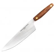 Virginia Boys Kitchens 8 Inch Chef Knife Made in USA - Professional Stainless Steel Full Tang Blade with Walnut Wood Handle