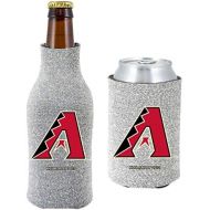 Kolder MLB Baseball Team Logo Womens Glitter Bottle & Can Cooler Set 12oz Neoprene Beverage Drink Holder Sleeve
