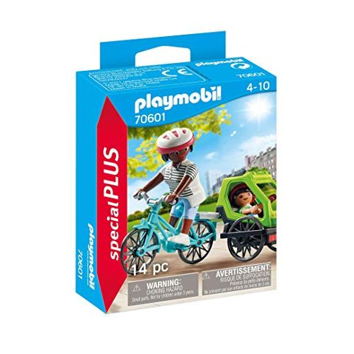 플레이모빌 Playmobil - Special Plus - Mom with Bicycle Figurines Set, Multicolor, 70601
