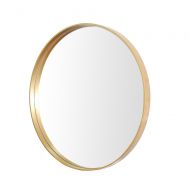 Mirror Nordic metal wall-mounted round bathroom iron wall-mounted bedroom dresser makeup multi-size optional (Size : 7070cm)