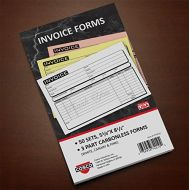 Cosco Service Invoice Form Book with Slip, Business, 5 3/8 x 8 1/2, 3-Part, 50 Sets (074010)