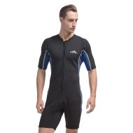 Shorty Wetsuit Unisex Short Sleeve 2MM Neoprene Wetsuit Men for Surfing One Piece Triathlon Scuba Diving Spearfishing Wetsuit Women Surfing