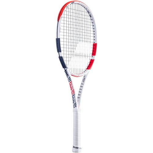 바볼랏 Babolat Pure Strike 16/19 Tennis Racquet (3rd Gen) - Strung with 16g White Babolat Syn Gut at Mid-Range Tension