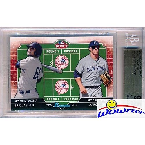  WOWZZer Aaron Judge 2013 Bowman Draft Pick #DD-JJ Aaron Judge with Eric Jagielo? Baseball ROOKIE Card Graded SUPER HIGH BGS 9.5 GEM MINT! Awesome SUPER HIGH GRADE RC of NY Yankees Young Su