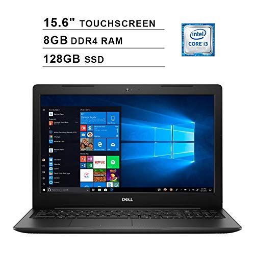 델 2020 Dell Inspiron 3000 15.6 Inch Touchscreen Laptop (8th Gen Intel Dual-Core i3-8145U up to 3.9GHz, 8GB DDR4 RAM, 128GB SSD, Intel UHD 620, WiFi, Bluetooth, HDMI, Windows 10)