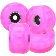 Vbest life 54mm 82A Skateboard Wheels,4Pcs Pink Flashing Trick Skating Wheels for Skateboarder Replacing Wheels