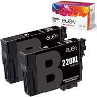 ejet Remanufactured Ink Cartridge Replacement for Epson 220 XL 220XL T220XL Used for WF-2750 WF-2760 WF-2630 WF-2650 WF-2660 XP-320 XP-420 XP-424 Printer (2 Black)