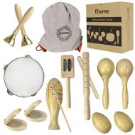[아마존베스트]Ehome Toddler Musical Instruments, Natural Wood Percussion Instruments Toy for Kids Preschool Educational, Musical Toys Set for Boys and Girls with Storage Bag