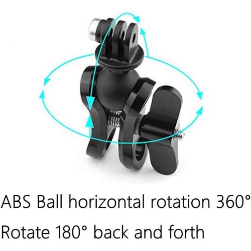  Williamcr Ball Head Mount Adapter (1-Inch Diameter Ball) with Thumb Screw for GoPro Hero 9/8/7/(2018)/6/5/4 Black,Hero 3+,DJI Osmo Action,AKASO/Campark/YI Action Camera