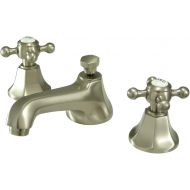 Nuvo Elements of Design ES4468BX New York 2-Handle 8 to 16 Widespread Lavatory Faucet with Brass Pop-up, 5- 1/2, Brushed Nickel