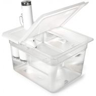 V EVERIE EVERIE Sous Vide Container 12 Quart with Collapsible Hinged Lid for Chefsteps Joule Sous Vide Immersion Circulator Cooker (Side Mount)