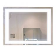 Decoraport 36 Inch 28 Inch Horizontal LED Wall Mounted Lighted Vanity Bathroom Silvered Mirror Large Cosmetic Mirror with Touch Button (A-CK010-I)