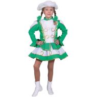 Fancy Me Girls Deluxe Green Gold Carnival Dance Troupe Marching Band Majorette Theatre Show Parade Celebration Fancy Dress Costume Outfit (12-14 Years (164cm))