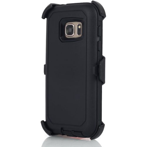  [아마존베스트]Galaxy S7 Case, AICase [Heavy Duty] [Full Body] Tough 4 in 1 Rugged Shockproof Cover with Belt Clip Armor Protective Cover for Samsung Galaxy S7 (2016) (Black)