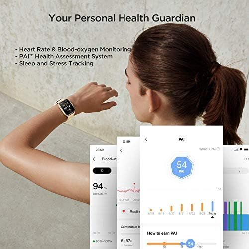  [아마존베스트]Amazfit GTS 2 Smart Watch with Bluetooth Call Function Fitness Tracker with Blood Oxygen Measurement 3D Curved Design Display 3 GB Music Memory for Men and Women