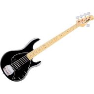 Sterling by Music Man StingRay Ray5 Bass Guitar in Black, 5-String