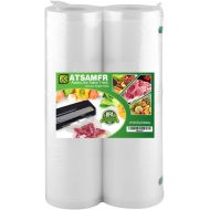 ATSAMFR 8x50 Rolls 2 Pack Vacuum Sealer Food Saver Bags Rolls with BPA Free,Heavy Duty,Great for Vac storage or Sous Vide Cooking