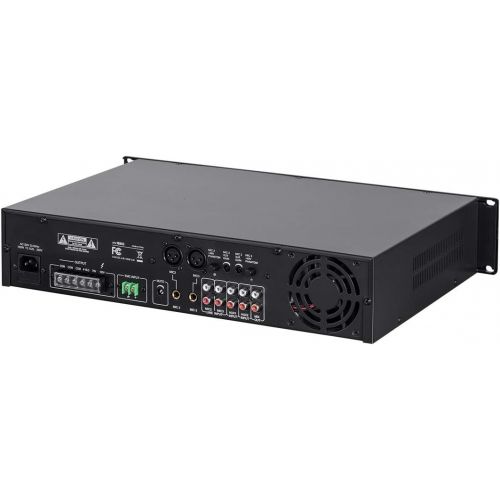  [아마존베스트]Monoprice Commercial Audio 60W 5ch 100/70V Mixer Amp with Microphone Priority (NO Logo)